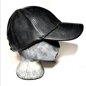 FAUX LEATHER HAT